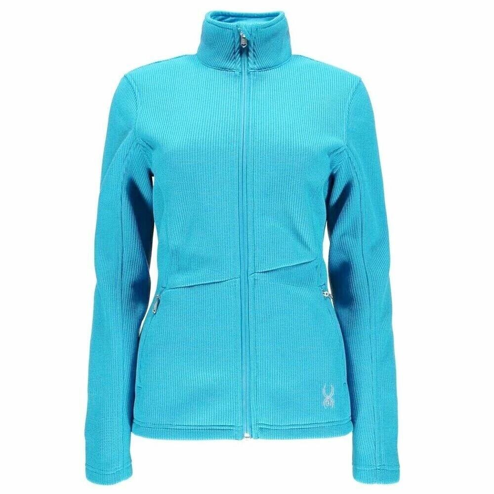 Spyder Endure Core Sweater Jacket Women's Riviera Blue Zip Pockets 508282 XL - Picture 1 of 11